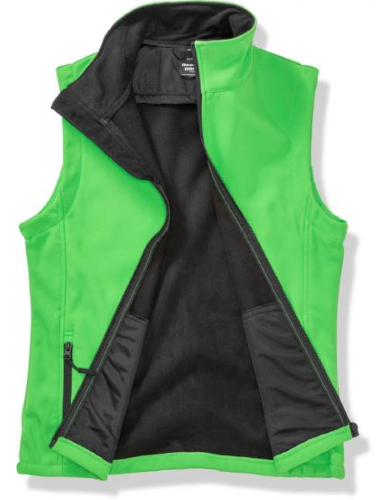 Vestă softshell cu 2 straturi pentru femei, imprimabilă
